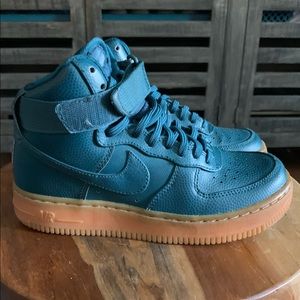 New Dark Teal Nike High Tops size 5.